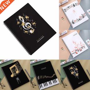 60 Pages A4 Music Score Coil Folder Document Practice Piano