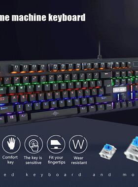 Gaming Keyboard Computer Keyboard Gamer 104 Key USB Wired LE