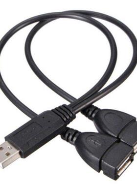 HOT 30cm USB 2.0 A Male To 2 Dual Female Jack Y Splitter Hub