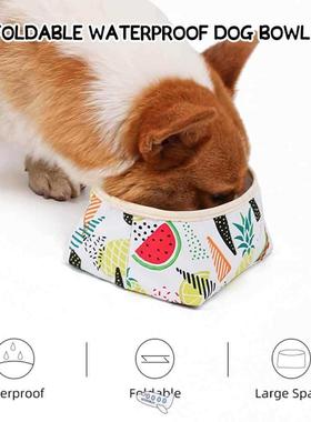 Collapsible Dog Pet Folding Bowl Outdoor Travel Portable Foo