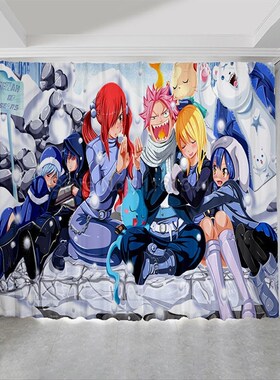 Anime Fairy Tail Curtains Cartoon Japan Manga Window Drapes