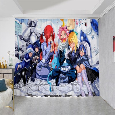 Anime Fairy Tail Curtains Cartoon Japan Manga Window Drapes
