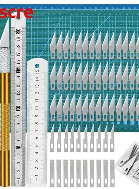 Professional Carving Knife Tools Kit With Cutting Mat And R