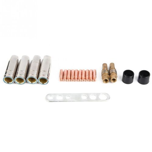 19Pcs MIGMAG Contact Tips 0.8 Gas Nozzle Tip Kit for Binzel