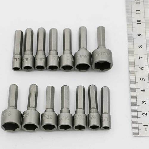 Nut Driver Socket Bits 14pc Power Nut Driver Set Black Case