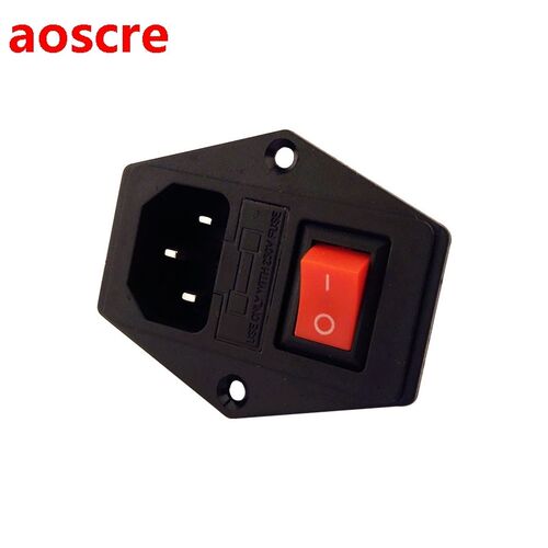 With 10A fuse Power Switch AC Power Socket 10A 250V Connecto