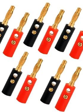 10pcs 4mm Audio Speaker Screw Banana Gold Plate Plugs Conver