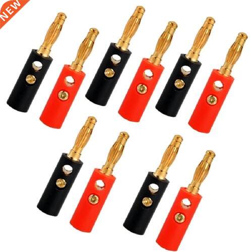 10pcs 4mm Audio Speaker Screw Banana Gold Plate Plugs Conver