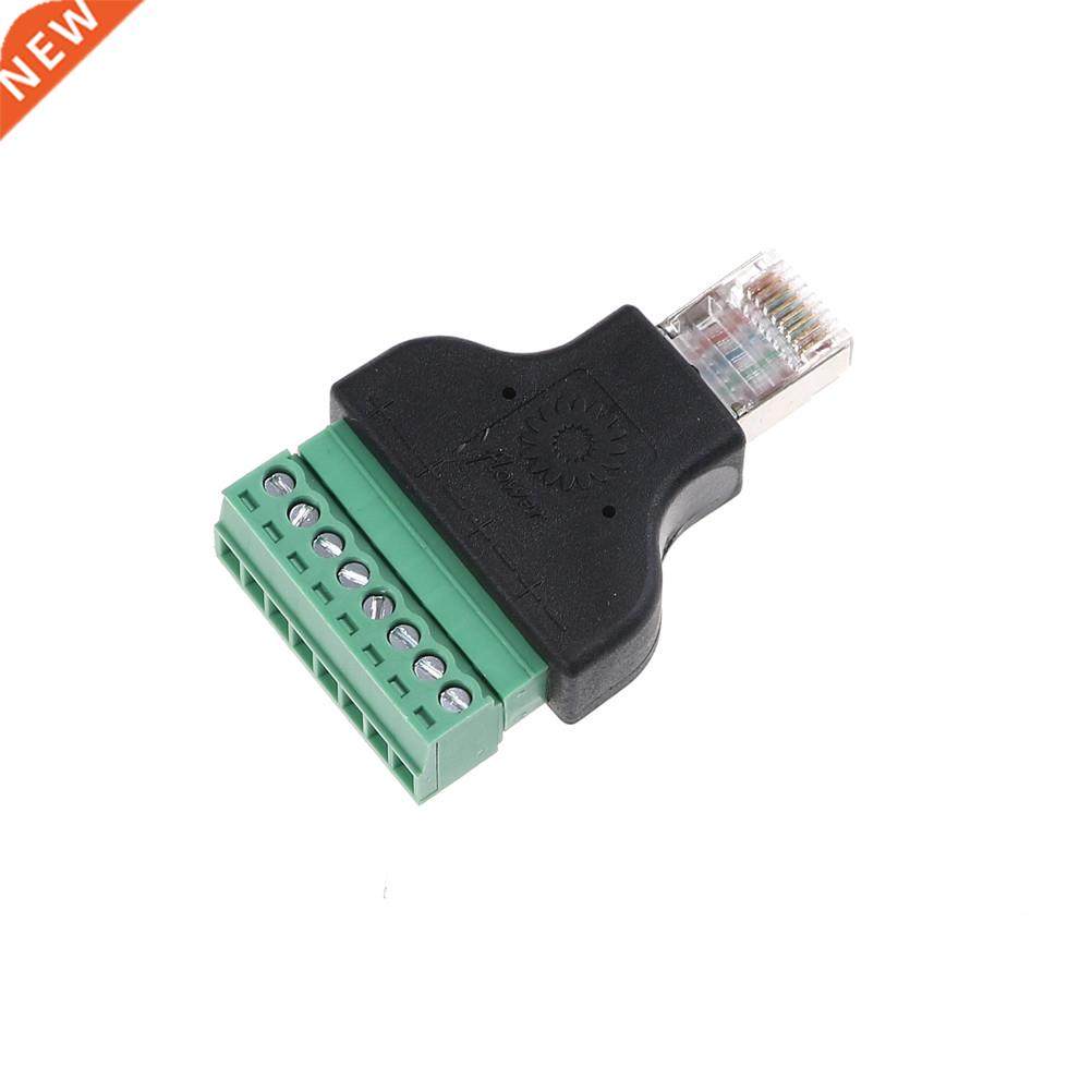 Ethernet RJ45 Male To 8-Pin Screw Terminal Connector Adapter