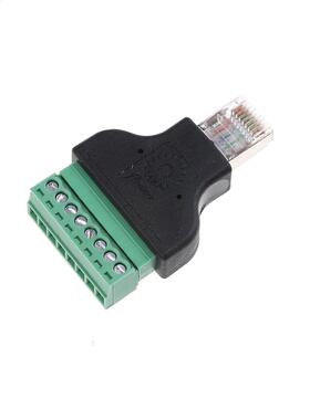 Ethernet RJ45 Male To 8-Pin Screw Terminal Connector Adapter