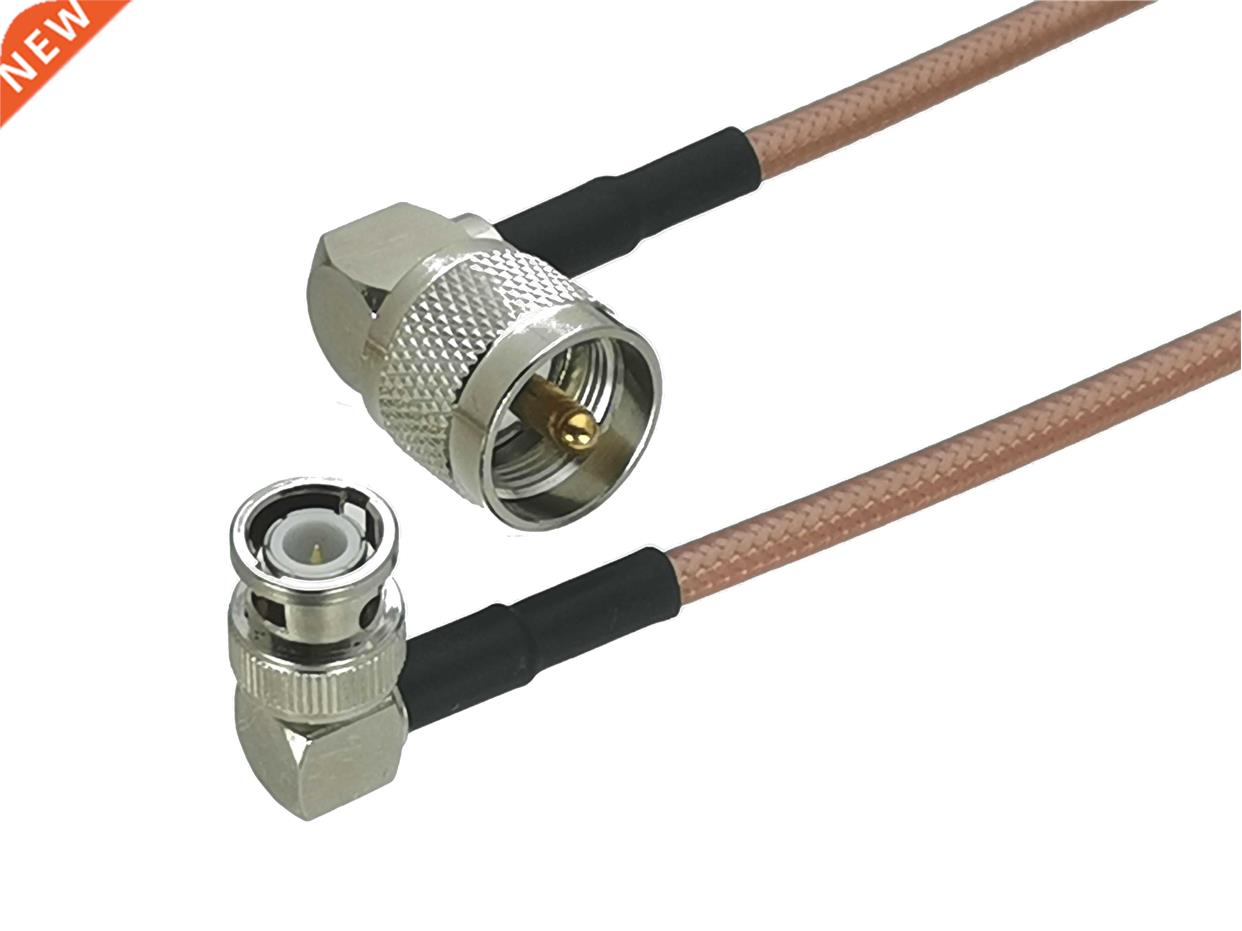 RG142 BNC Male Plug RA to UHF PL259 Male Plug Right angle Co