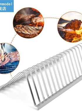 1pc Heat-Resistant Barbecue Meat Rib Rack Stainless Steel Ro