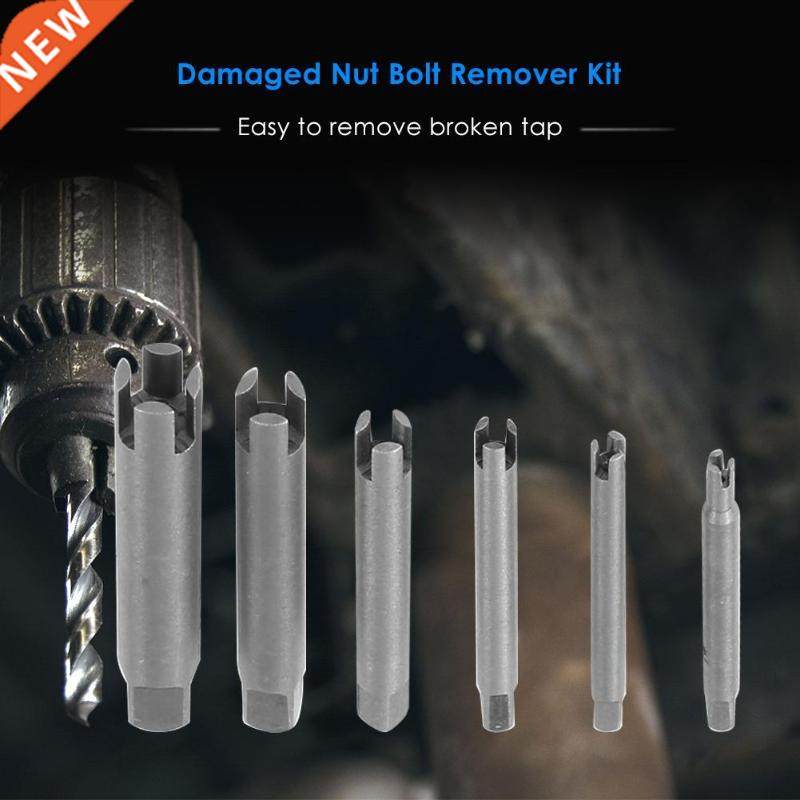 6pcs Damaged Nut Bolt Remover Kit Stud Extractor Bolt Screw