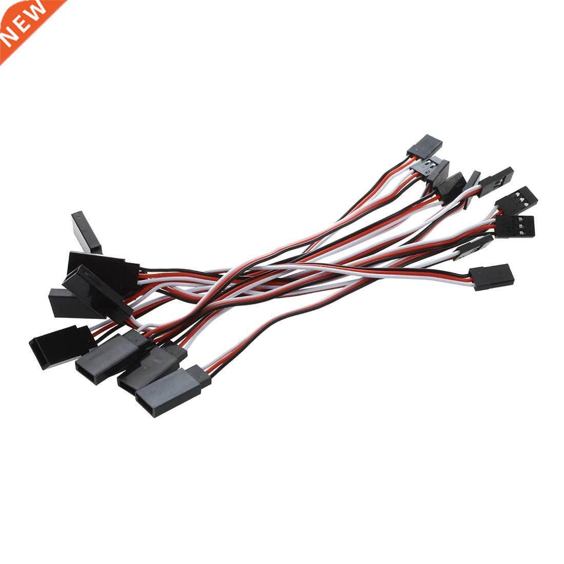 10 Pcs Female to Male Servo Extenson Cable Wre Black+Red+W
