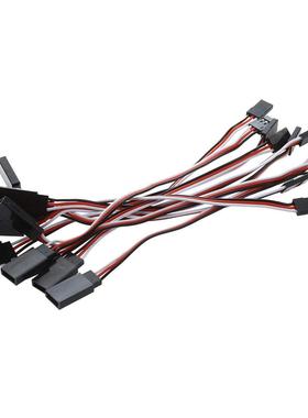 10 Pcs Female to Male Servo Extenson Cable Wre Black+Red+W