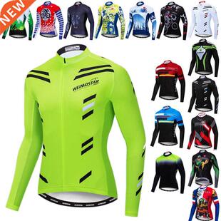 Autumn Men's Cycling Jersey Long Sleeve Mountain Bike Cl
