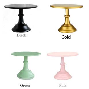 Metal Iron Cake Stand Round Pedestal Dessert Holder Cupcake
