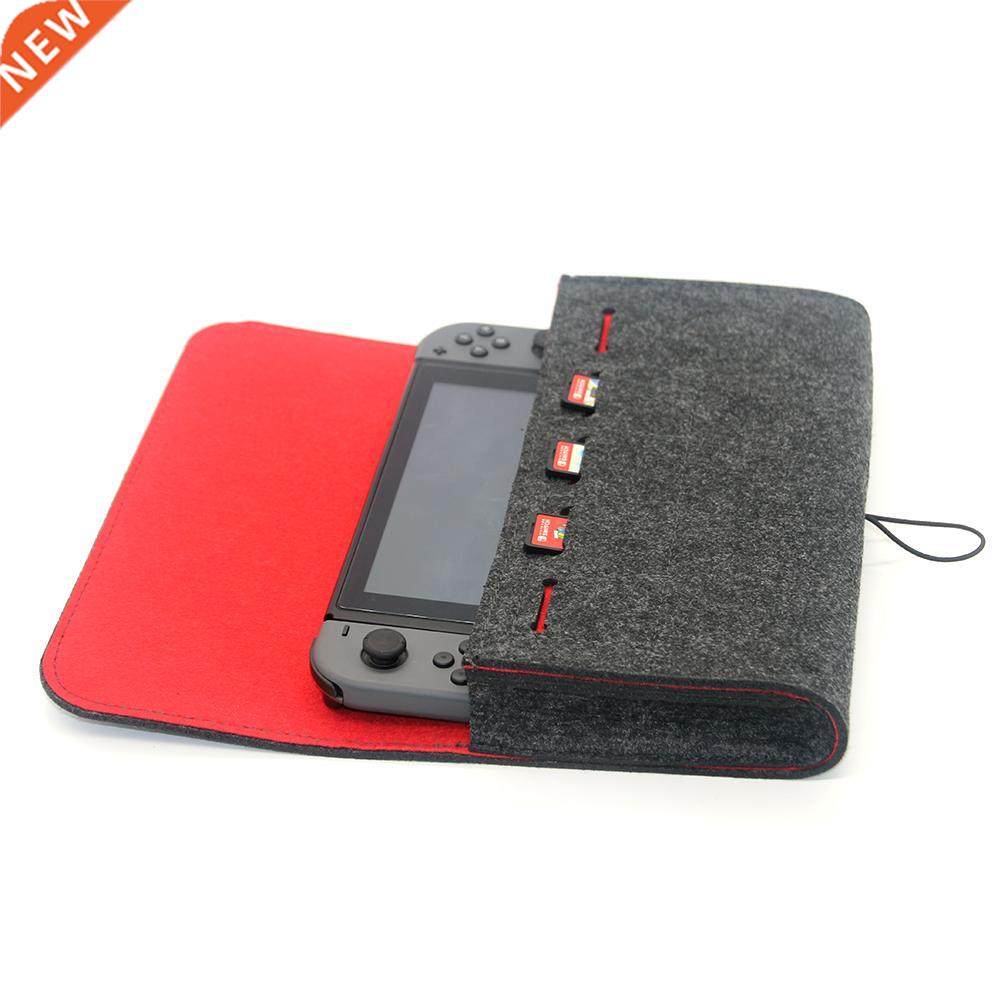 Felt Storage Bag Portable 1 Host + 5 Game Memory Card Slots