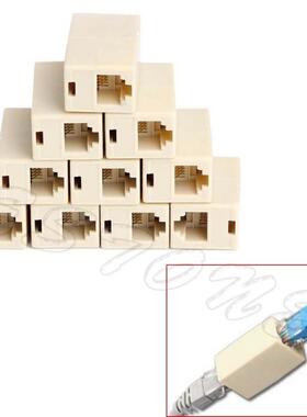10pcs RJ45 CAT5 Coupler Plug Network LAN Cable Extender Conn