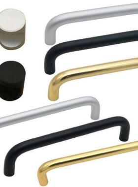 Black Gold Kitchen Door Handles Space Aluminum Straight Cupb