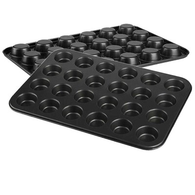 24 Cups Mini Muffin Cupcake Pan Mold Non Stick Baking Tray C