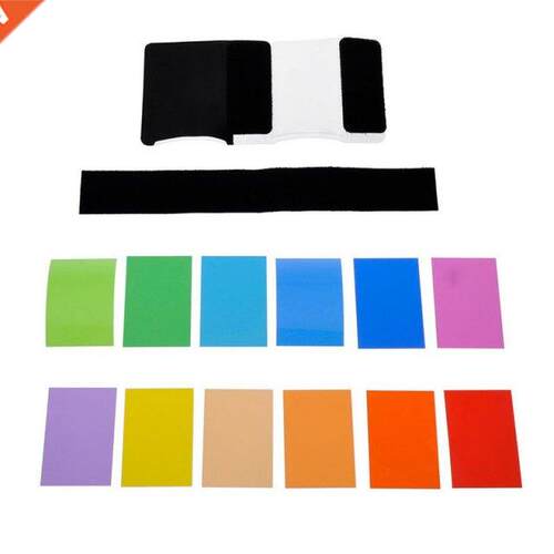 12pieces color card for Strobist Flash Gel Filter Color Bala
