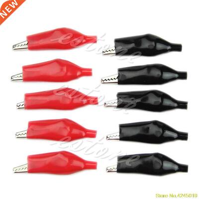 10x Crocodile Test Clip Alligator LeadsFor Electrical Jumper