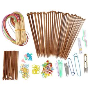 Knitting Needles Set-18 Pairs 18 Sizes Bamboo Circular Knitt