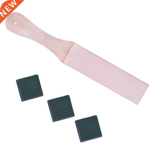 Knife Sharpener Wooden Handle Leather Sharpening Tools Strop