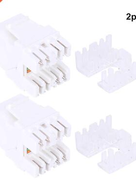 2Pcs Cat6 Module RJ45 Network Unshielded 180-Degree In适用于