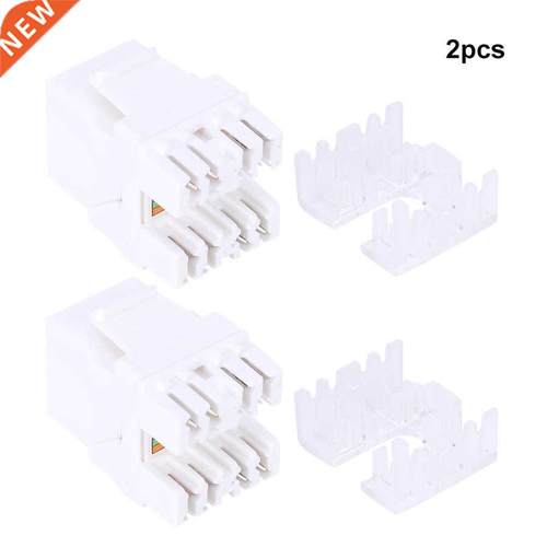 2Pcs Cat6 Module RJ45 Network Unshielded 180-Degree In适用于