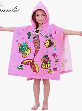 Baby Hooded Bath Towel Poncho Children Kids Bathrobe Towels