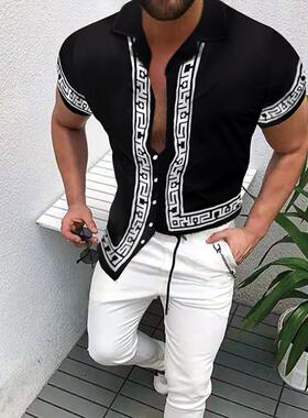 Summer Men	s Printed Hawaii Casual Shirts 2022 Brand Sree