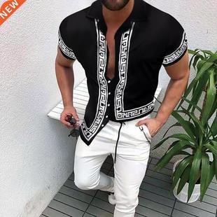 Summer Men s Printed Hawaii Casual Shirts 2022 Brand Sree