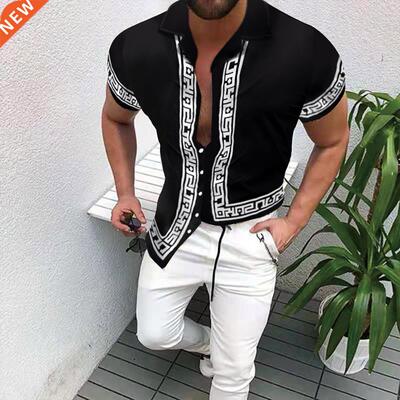 Summer Men	s Printed Hawaii Casual Shirts 2022 Brand Sree