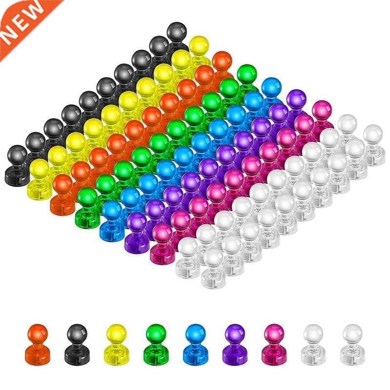 90 PCS Colorful Push Pin Magnets Office Magnets 8 Assorted C