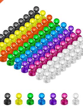 90 PCS Colorful Push Pin Magnets Office Magnets 8 Assorted C
