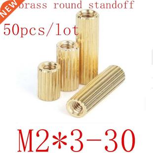 Round Spa L=3mm 2mm thread 30mm Standoff 50pcs Brass