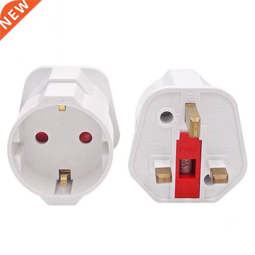 European 2 Pn to UK 3 Pn Plug Change-over Adaptor Euro EU