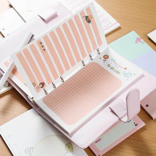 A5 A6 Kawaii Loose Le Noteook Paper Refill Spiral inder