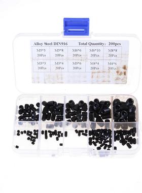 200pcs Wood Screws Allen Head Socket Hex Set Grub Screw Asso