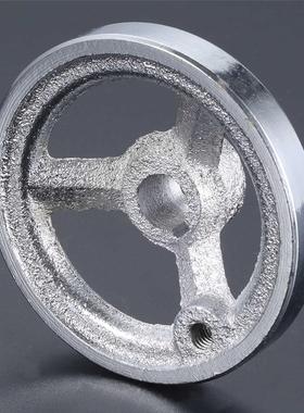 1 PC Metal Silver  inch (75mm) 4 Spoke Round Iron Hand Whee