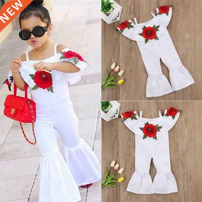Pudcoco Lovely Kids Infant Baby Girls Rose Embroidery Printe