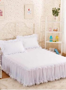 Home Textile 1/3pcs White Lace Bedspread Bed sheet Princess