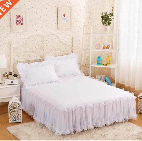 Home Textile 1/3pcs White Lace Bedspread Bed sheet Princess