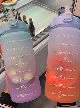 2 Liter Large Capacity Free Motivational With Time Marker Fi