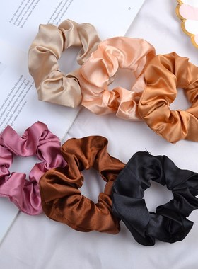 3.9 inch Women Silk Scrunchie Elastic Handmade Multicolor  H