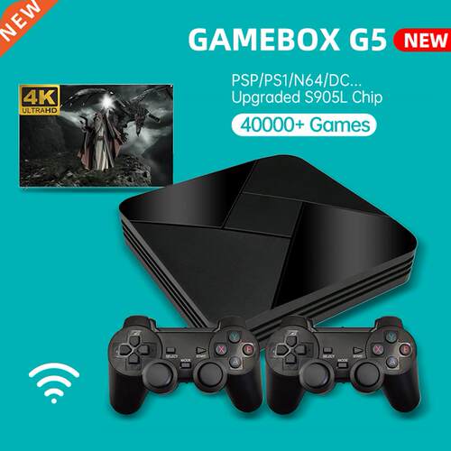 POWKIDDY Game Box G5 S905L WiFi 4K HD Super Console X 50+ Em