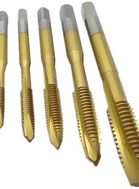 5pc Electroplating Hss Straight Fluted Machine Screw Tap M3