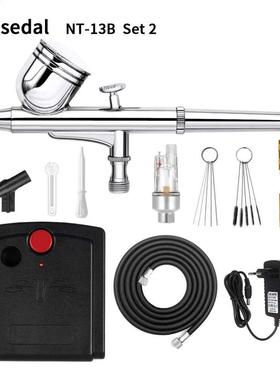 Nasedal Dual-Action Airbrush Compressor Kit Air Brush Paint